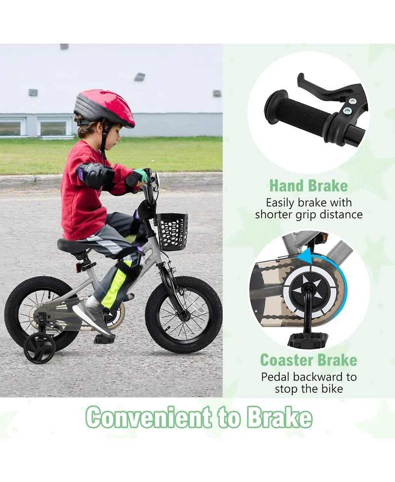 Slickblue Kids Adjustable Bicycle with Clear Chain Guard Protection