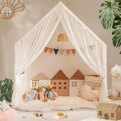 Tiny Land Large Space Playhouse with Star Lights