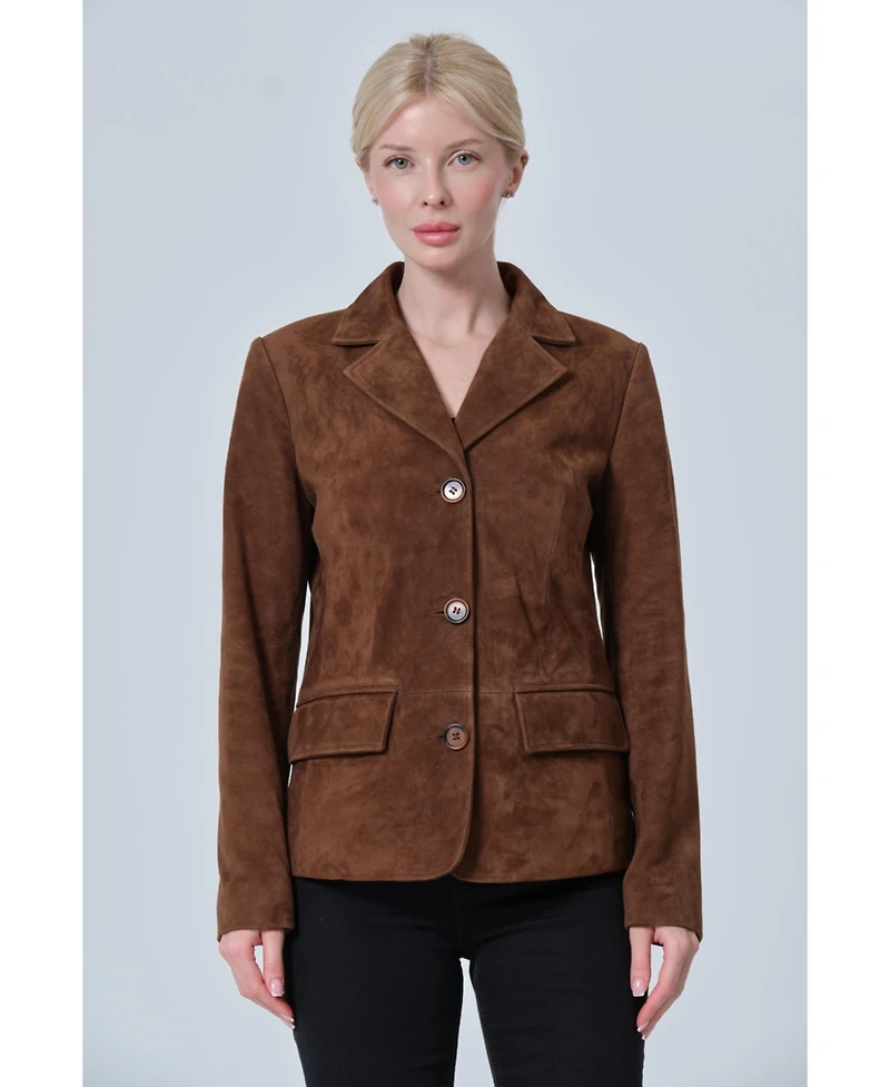 Furniq Uk Women's Suede Jacket