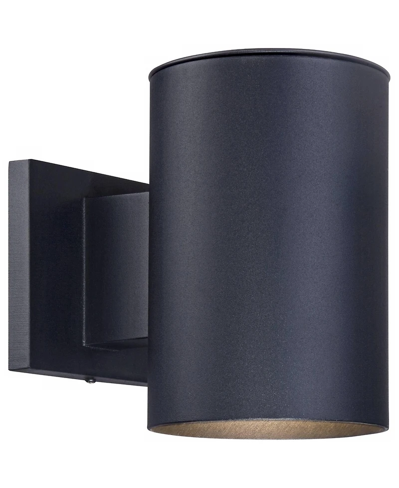Possini Euro Design Modern Outdoor Wall Light Fixture Led Downlight Cylinder Shade for Exterior Barn Deck House Porch Yard Patio Outside