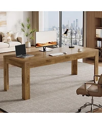 Tribesigns 2-Person Desk, 78.7-Inch Extra Long Computer Office Desk, Simple Large Study Writing Table Business Workstation