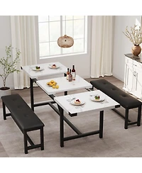 gaomon 4-6 Person 63" Extendable Wooden Dining Table