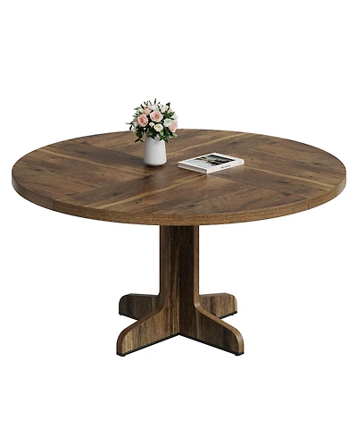 gaomon 47" Round 4-Person Farmhouse Dining Table