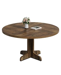 gaomon 47" Round 4-Person Farmhouse Dining Table