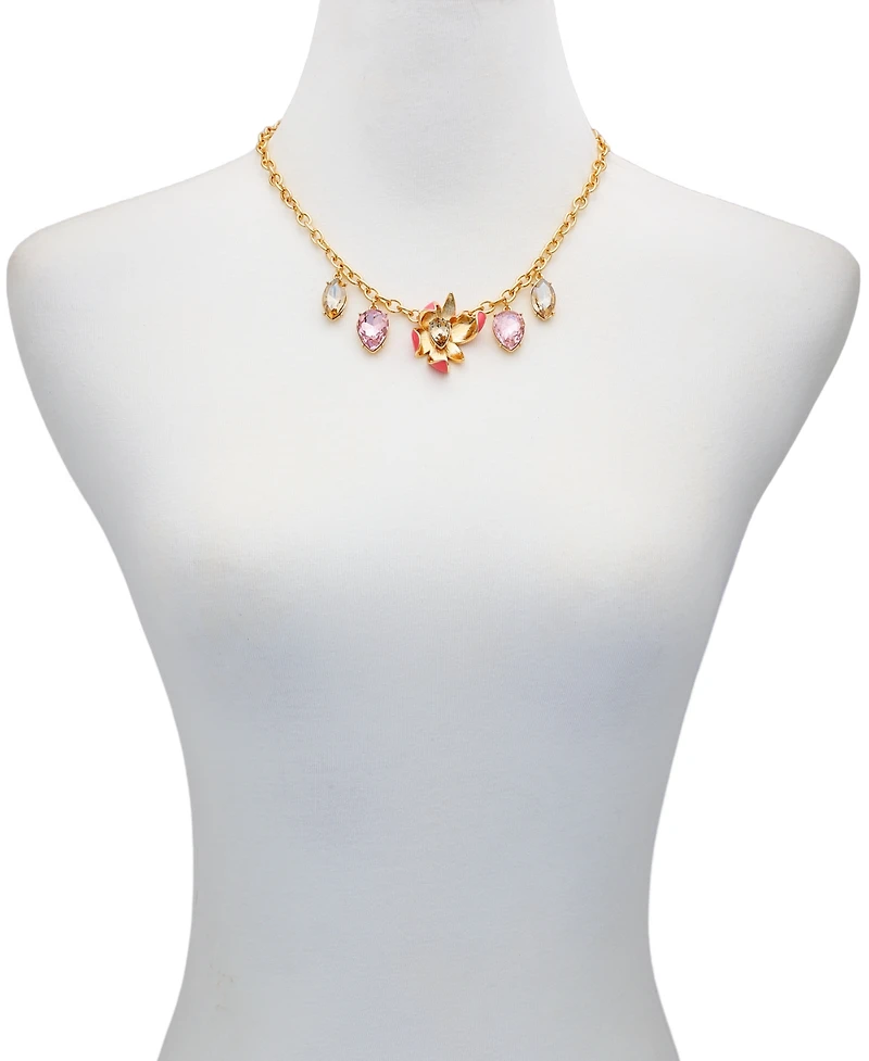 Guess 2-Pc. Gold-Tone Crystal Stone Accent Necklace and Earrings Set