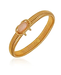 Guess Gold-Tone Center Stone Stretch Bracelet