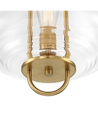 Possini Euro Design Hermine Soft Gold Pendant Light Modern Clear Glass Fixture for Dining Room House Foyer Kitchen Island