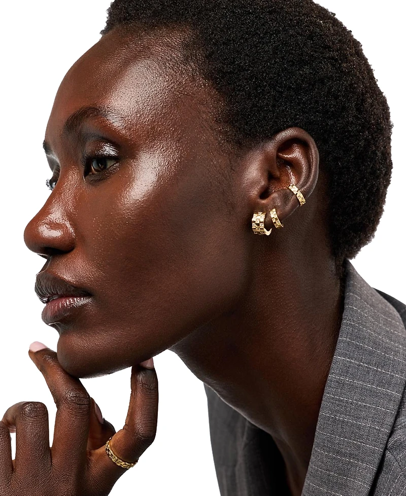 Ana Luisa Eden Mini Gold-Plated Gold Huggie Earrings