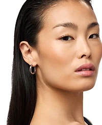 Ana Luisa Giulia Large Silver Hoop Earrings