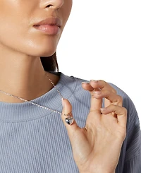 Ana Luisa Lev Puffed Silver Heart Necklace