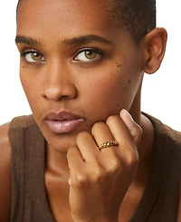 Ana Luisa Rope Slim Gold-Plated Twist Ring