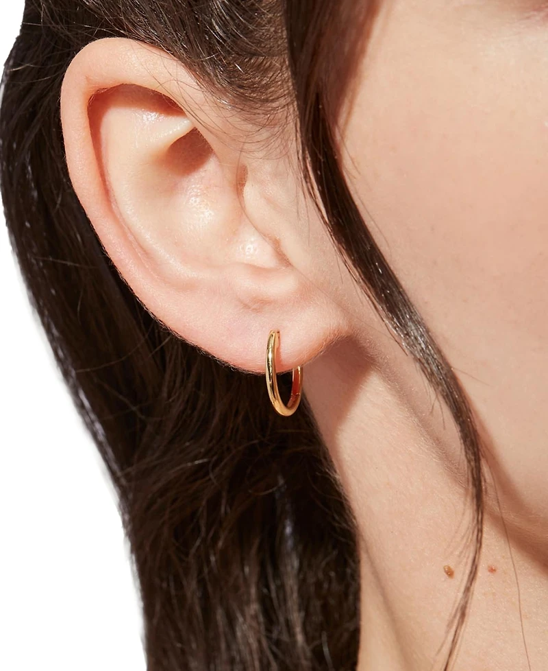Ana Luisa Lo Small Gold-Plated Slim Endless Hoop Earrings