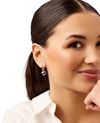 Ana Luisa Wesley Two-Tone Heart Earrings