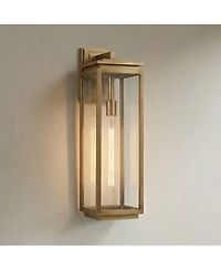 Possini Euro Design Atkins High Die Cast Brass Outdoor Wall Light