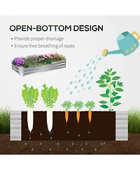 Outsunny Raised Garden Bed with Cover, Mini house,