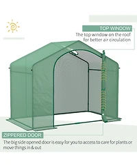 Portable Walk-in house with Pe Cover, Zipper Door, Top Vent,