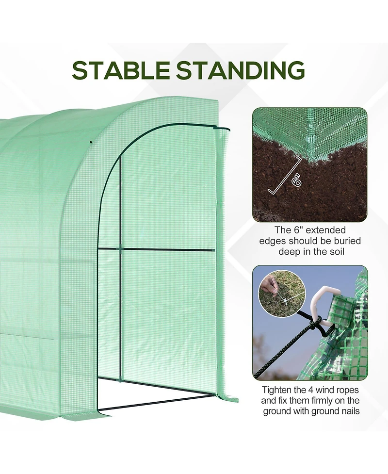 Outsunny 10' x 5' x 7' Plant house Garden Nursery with Windows