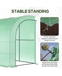 Outsunny 10' x 5' x 7' Plant house Garden Nursery with Windows