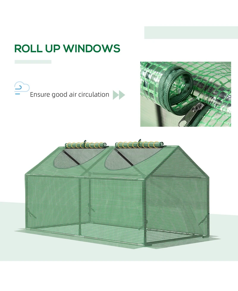 Outsunny 4' x 2' x 2' Mini house with 2 Top Windows,