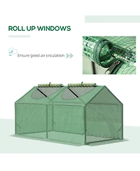Outsunny 4' x 2' x 2' Mini house with 2 Top Windows,