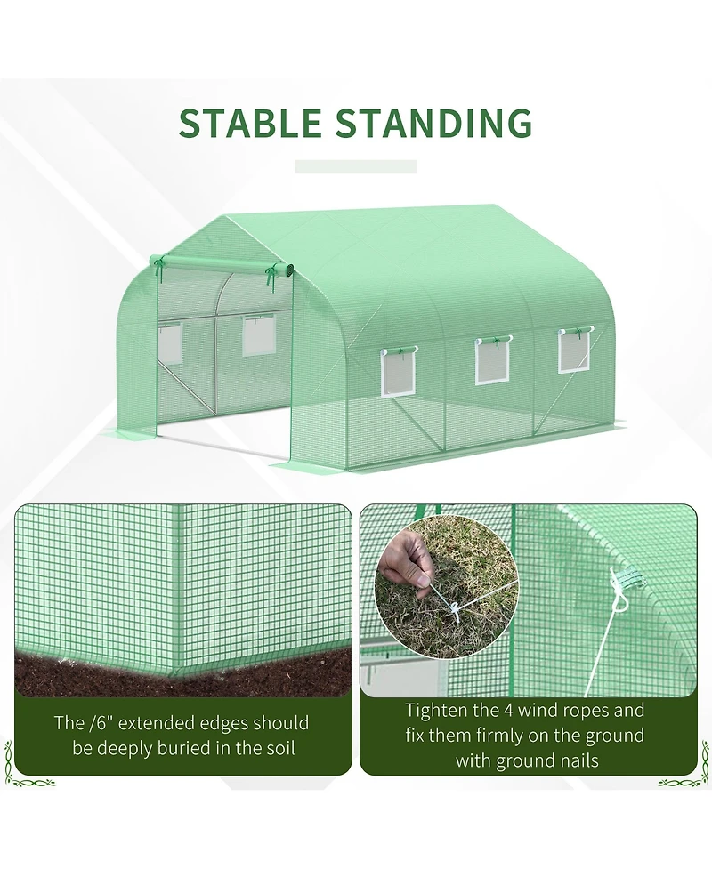 Outsunny 11.5' x 10' x 6.5' Portable Walk-In Tunnel house,