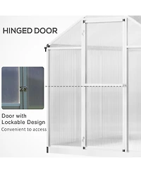 Outsunny 8' x 6' Portable Outdoor Walk-In Garden house w/ Roof Vent