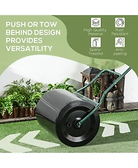 Outsunny 202.2 lbs Combination Push/Tow Lawn Roller Filled w/ or Water