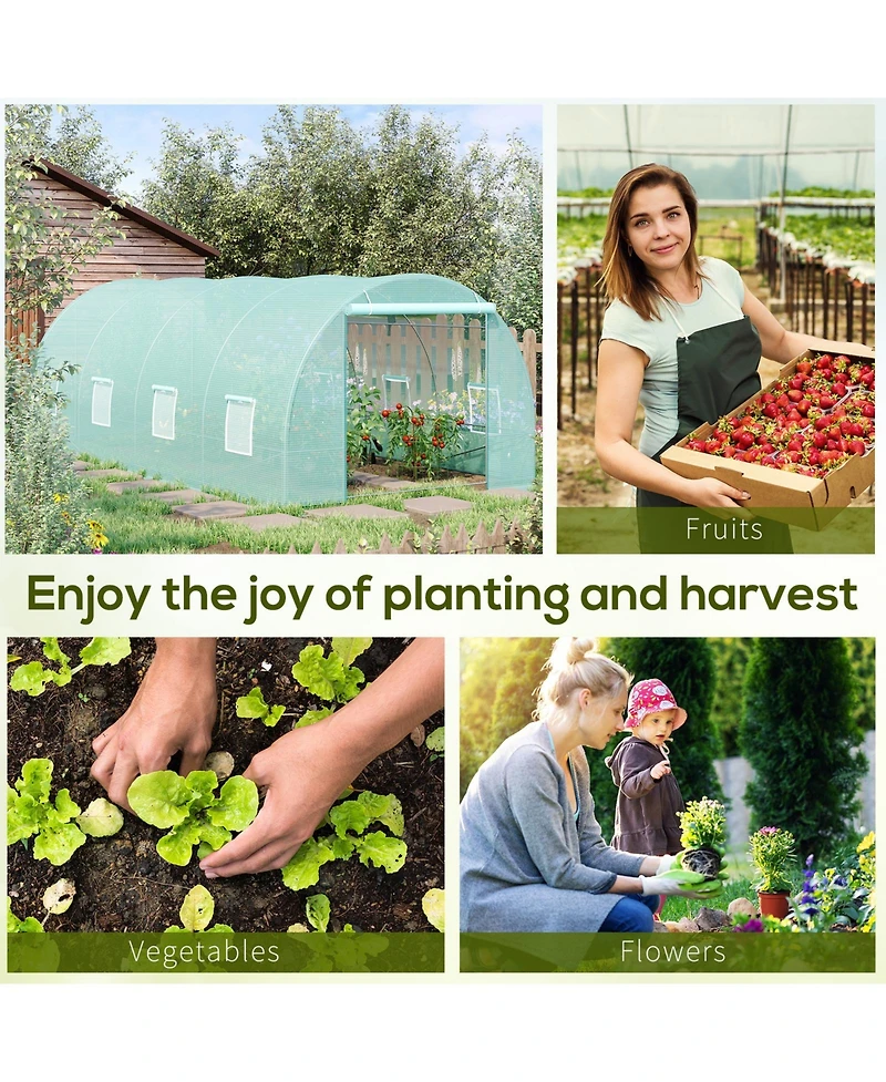 Outsunny 20x10x7ft Heavy Duty Walk-in house Outdoor Plant Vegetables Grow