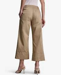 Bcbg Women's Cuffed Wide-Leg Cropped Pants