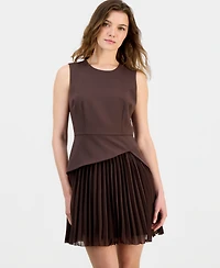 Sam Edelman Women's Tailored Crepe Pleated Dress