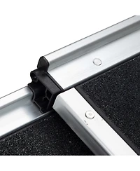 Aostirmotor Foldable Aluminum Dog Car Step Ramp with Pvc Handle, Non-Slip Foot Mats for Most Sized Dogs, Pet Ladder