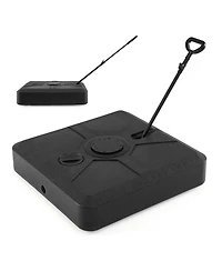 Costway Cantilever Umbrella Base with Wheels, Retractable Pull Rod, 360degree(s) Rotation for Pool