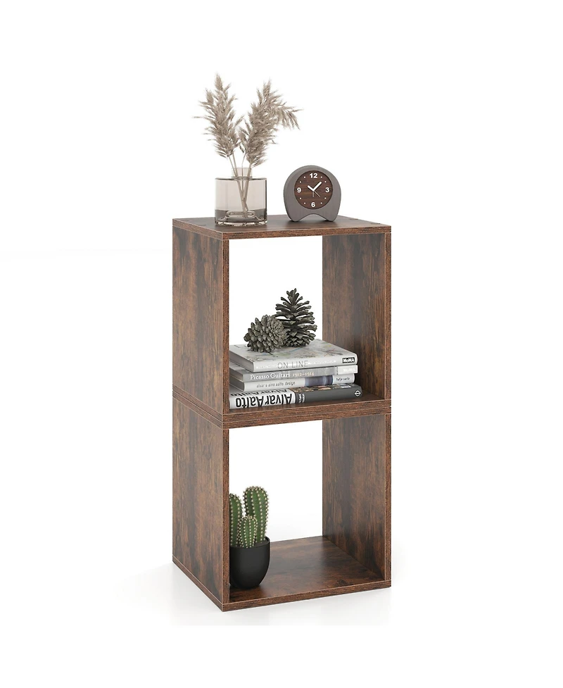 Slickblue Cube Storage Organizer Set of 2-White