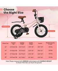 Slickblue Kids Bike with Basket and Customizable Handlebar Height