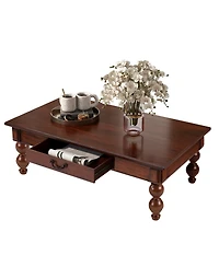 Rainsken Rectangular Wooden Coffee Table