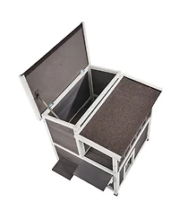 Cozito Outdoor Cat House 2-Story 30x30x32 in Weatherproof Wood