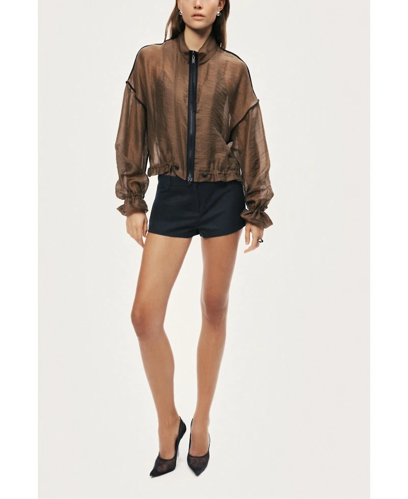Nocturne Women's Sheer Zip-Front Jacket