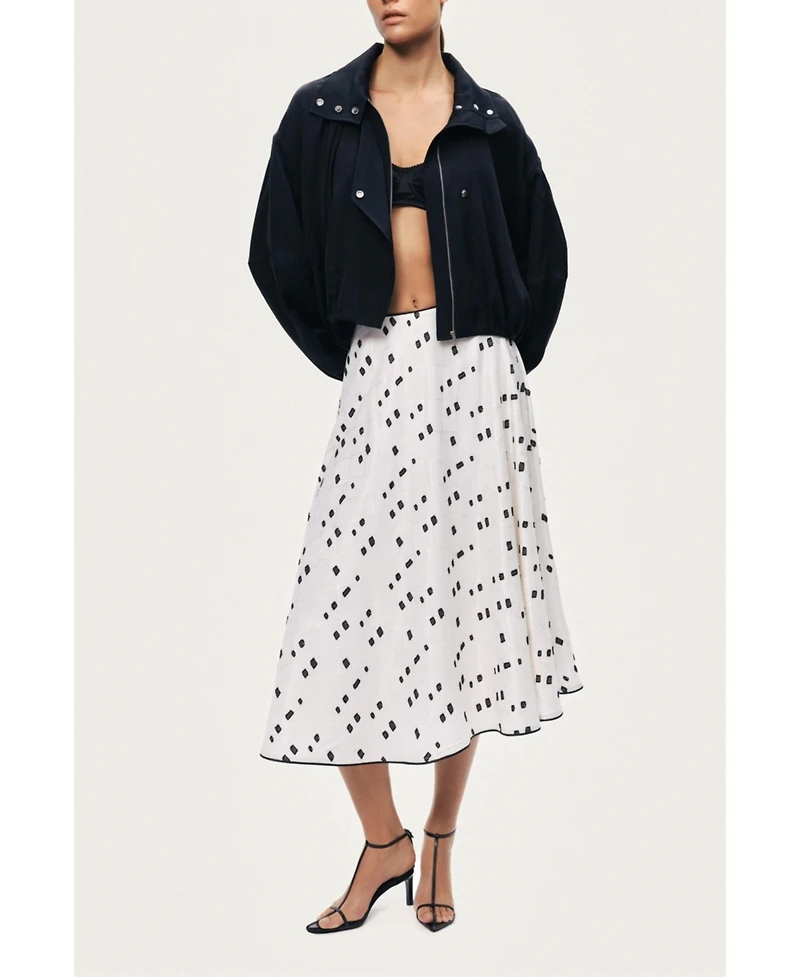 Nocturne Women's High-Neck Gathered Jacket