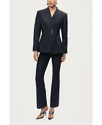 Nocturne Women's Sharply Tailored Belt Detailed Blazer