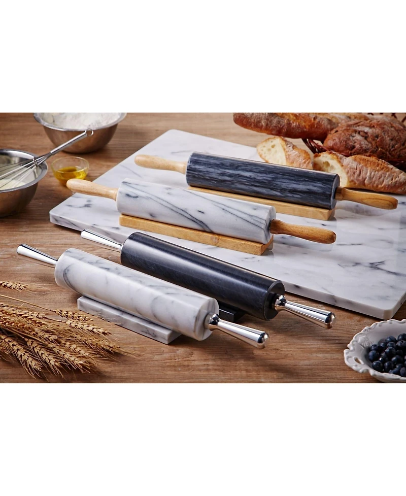 Artifacts Trading Company Marble Rolling Pin with Aluminum Handle