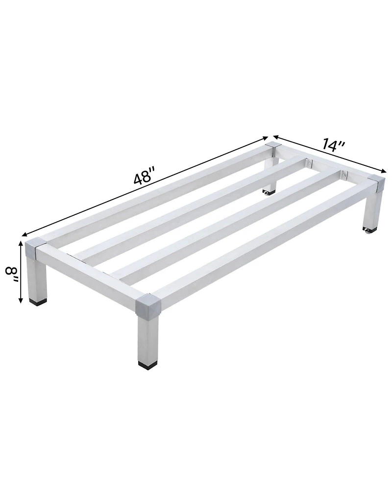 Homfan Heavy Duty Aluminum Storage Rack - Rust-Resistant Organizer with Non-Slip Feet,for Bathroom