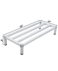 Homfan Heavy Duty Aluminum Storage Rack - Rust-Resistant Organizer with Non-Slip Feet,for Bathroom