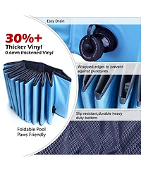 Aronkl Foldable Dog Pet Bath Pool Collapsible Bathing Tub Slip Resistant Durable Portable No Inflation