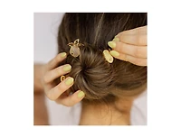 Headbands of Hope Women's Mini Claw Clip Set of 4 - Gold Seashell