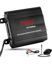 Pyle 2-Ch. Waterproof Rated Marine Amplifier 400 Watts Rms with Rca Adapter