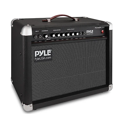 Pyle 40W Portable Electronic Guitar Amplifier with High-Definition Speaker - Lightweight Wood Construction