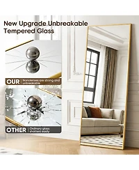 Antok Full Length Mirror 71"x30" Oversized Floor Mirror for Living Room Cloakroom Rect Style