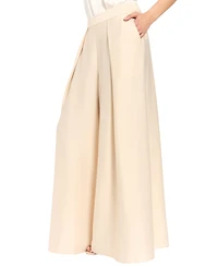Muse Women's Satin High Rise Pleated Wide-Leg Pants