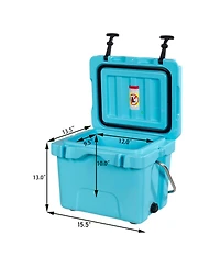 Gouun 16-Quart Portable Insulated Hard Cooler with 4-Day Ice Retention and 2 Cup Holders