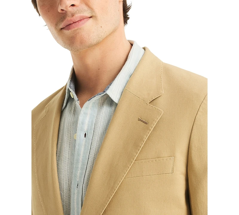 Nautica Men's Two Button Linen-Blend Sport Blazer